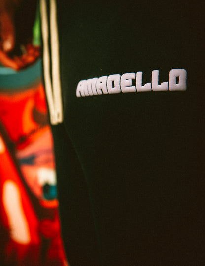 AMADELLO PANTS BLACK X PURPLE