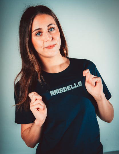 AD T-SHIRT NAVY BLUE AND GREY