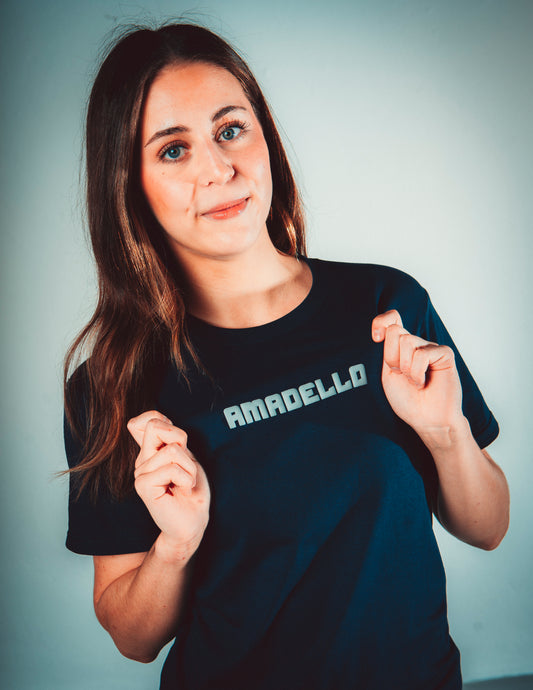 AD T-SHIRT NAVY BLUE AND GREY