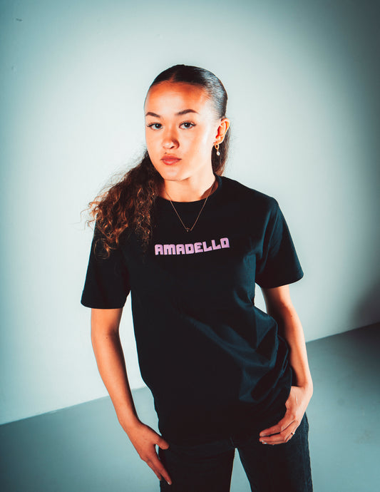 AD T-SHIRT BLACK AND PINK
