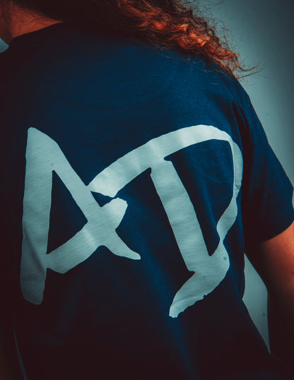 AD T-SHIRT NAVY BLUE AND GREY