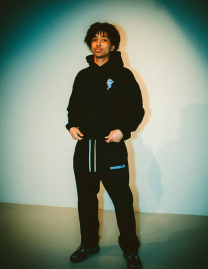 AMADELLO PANTS BLACK X PURPLE